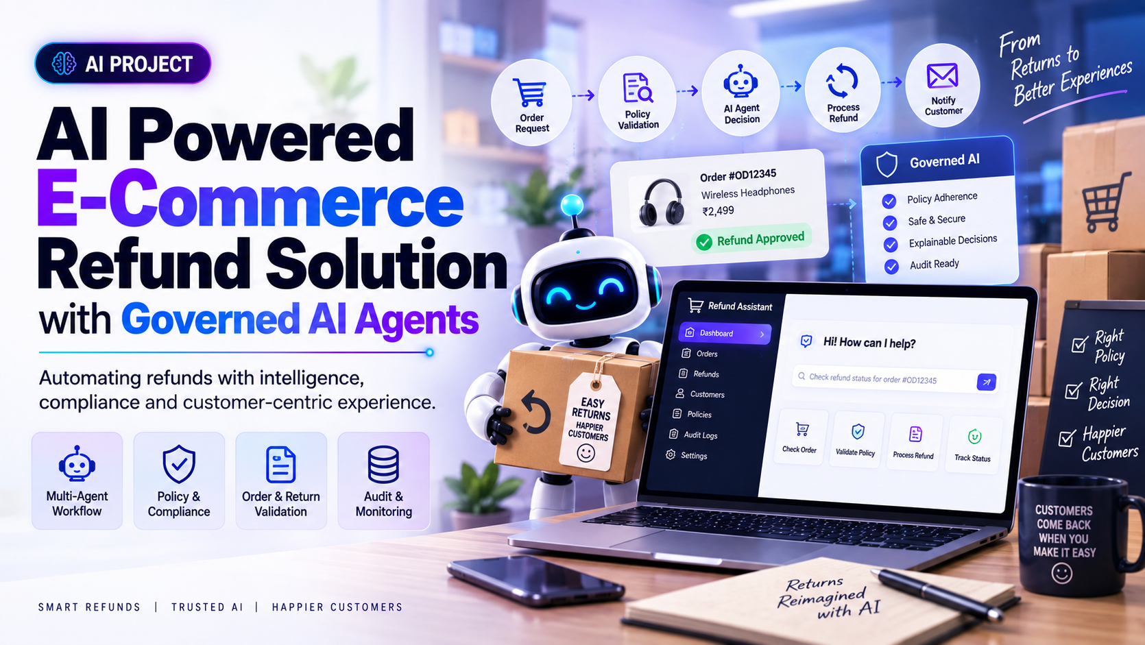 AI Powered Ecommerce Refund Solution with Governed AI Agents