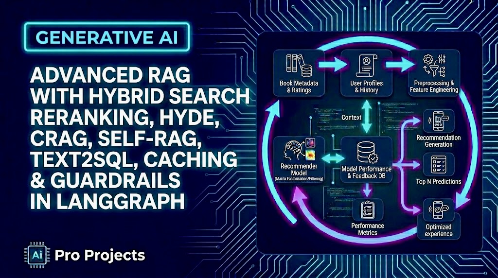 Enterprise Advanced RAG with Hybrid Search, ReRanking, HyDE, CRAG, Self-RAG, Text2SQL, Caching and Guardrails in LangGraph
